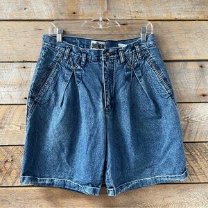 Vintage UnionBay High Waist Denim Shorts Jorts Women’s Size 32 Pleated 90s